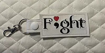 Semicolon key ring, Semicolon Fight, Looking Forward, Strength