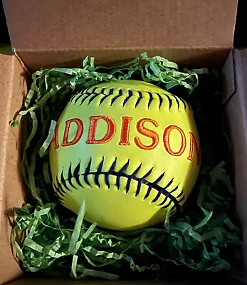 Embroidered Baseball Custom Stats, Birth Announcement, Coach Gift