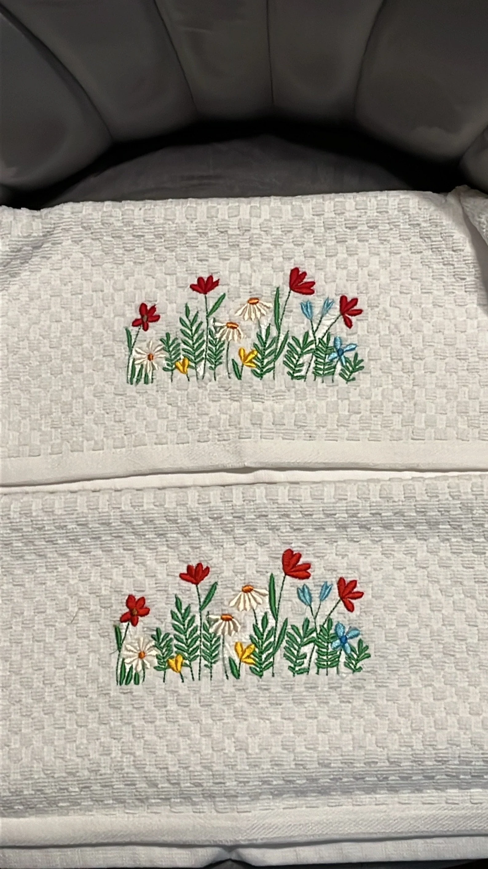 Embroidered Kitchen Dish Towel