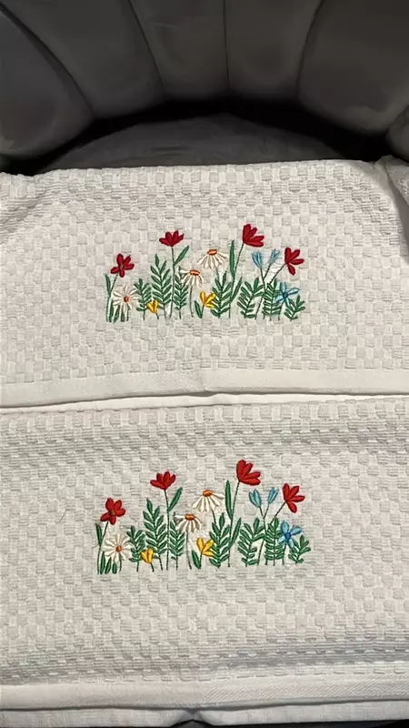 Embroidered Dish Towel