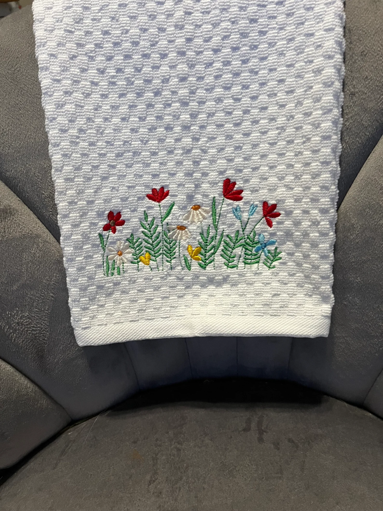 Embroidered Kitchen Dish Towel