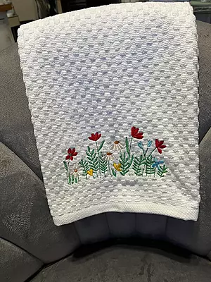 Embroidered Dish Towel