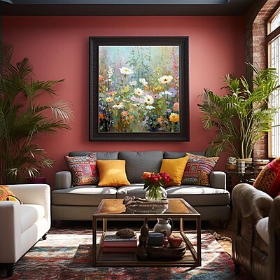 Impressionistic Flower Garden Art Print: Pastel Floral Home Decor (Digital Download Impressionistic Flower Garden Art Print: Pastel Floral Home Decor (Digital Download