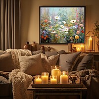 Impressionistic Flower Garden Art Print: Pastel Floral Home Decor (Digital Download