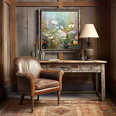 Impressionistic Flower Garden Art Print: Pastel Floral Home Decor (Digital Download Impressionistic Flower Garden Art Print: Pastel Floral Home Decor (Digital Download