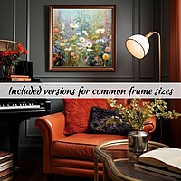 Impressionistic Flower Garden Art Print: Pastel Floral Home Decor (Digital Download