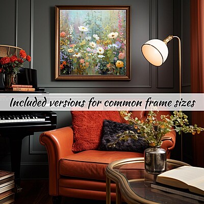 Impressionistic Flower Garden Art Print: Pastel Floral Home Decor (Digital Download Impressionistic Flower Garden Art Print: Pastel Floral Home Decor (Digital Download