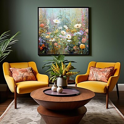 Impressionistic Flower Garden Art Print: Pastel Floral Home Decor (Digital Download Impressionistic Flower Garden Art Print: Pastel Floral Home Decor (Digital Download