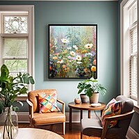 Impressionistic Flower Garden Art Print: Pastel Floral Home Decor (Digital Download