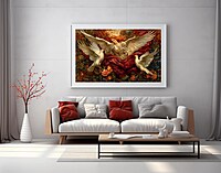 William Morris Angel and Doves Print, Vintage Art Nouveau Wall Art, Victorian Era Religious Painting, Physical Fine Art Print