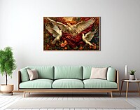 William Morris Angel and Doves Print, Vintage Art Nouveau Wall Art, Victorian Era Religious Painting, Physical Fine Art Print