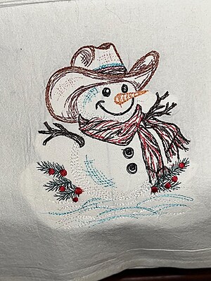 Embroidered Rustic Country Cowboy Tea and Dish Towels