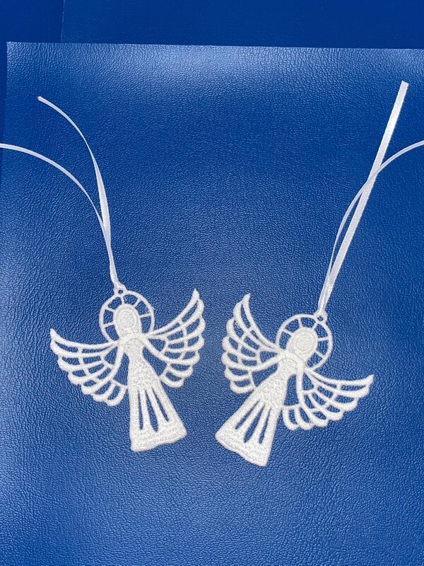 Embroidered Angel Bookmark, Handmade FSL Lace, Gift for Readers