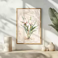 Vintage Iris Flower Print, Antique Botanical Illustration, Cottagecore Wall Art