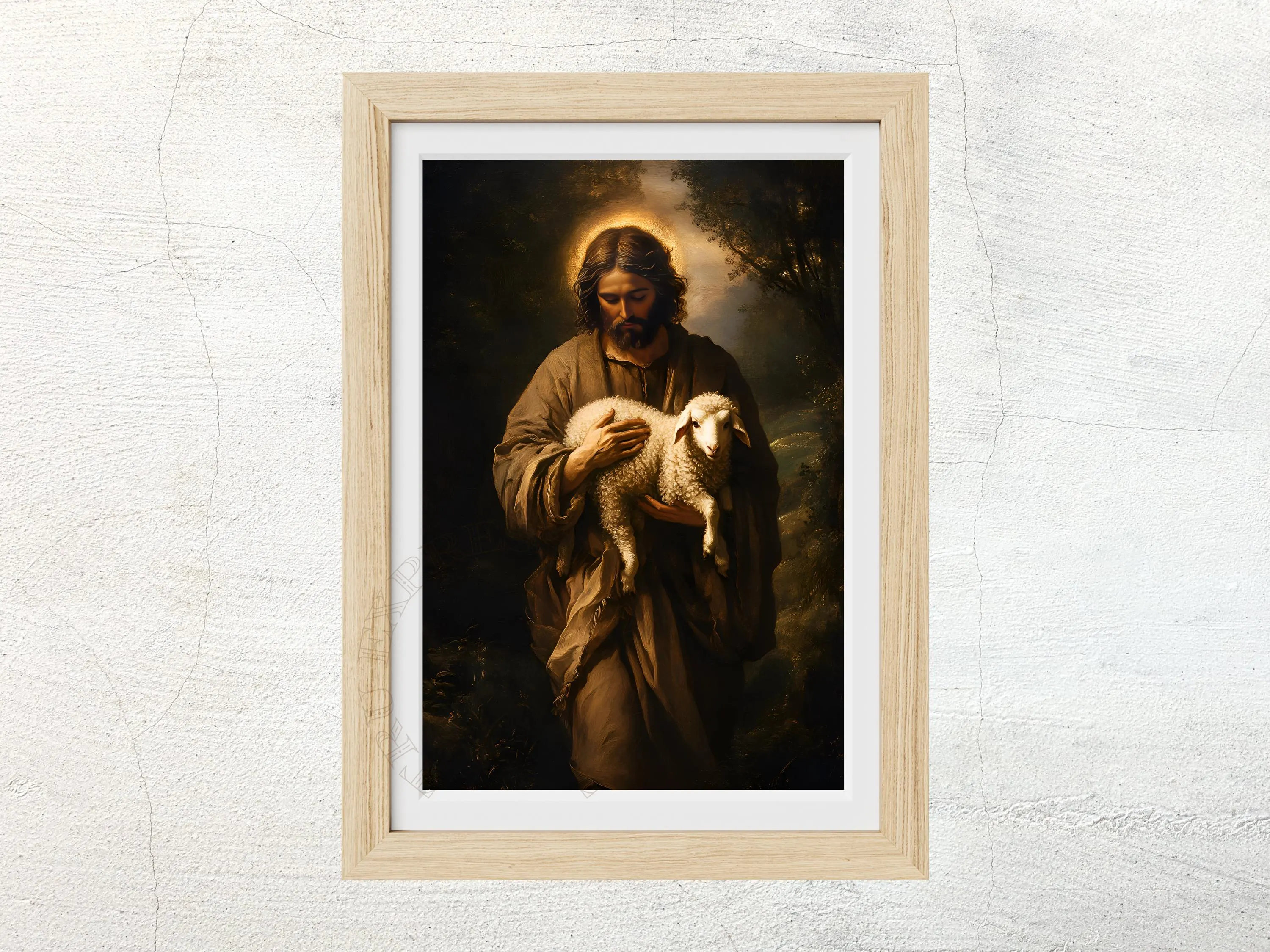 The Good Shepherd Print: Jesus with Lamb, Christian Home Decor | Fine Art Print The Good Shepherd Print: Jesus with Lamb, Christian Home Decor | Fine Art Print