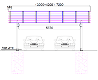 Steel Solar 2-Car Carport/Gazebo System - 18 Black Panels, Solar Ready, Outdoor