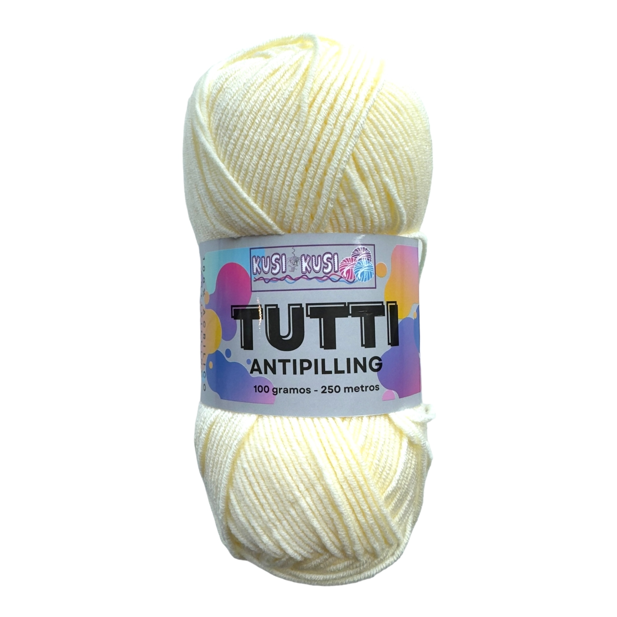Lana Acrílica Tutti Col 402 Amarillo Pastel Paquete X 5 ovillos X 100 gramos