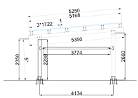 Steel Solar 2-Car Carport/Gazebo System - 18 Black Panels, Solar Ready, Outdoor