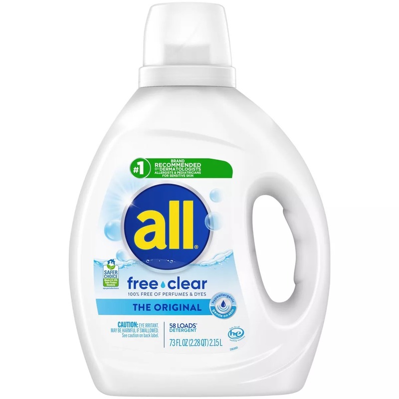 All Liquid Laundry Detergent Free Clear for Sensitive Skin 73 fl oz