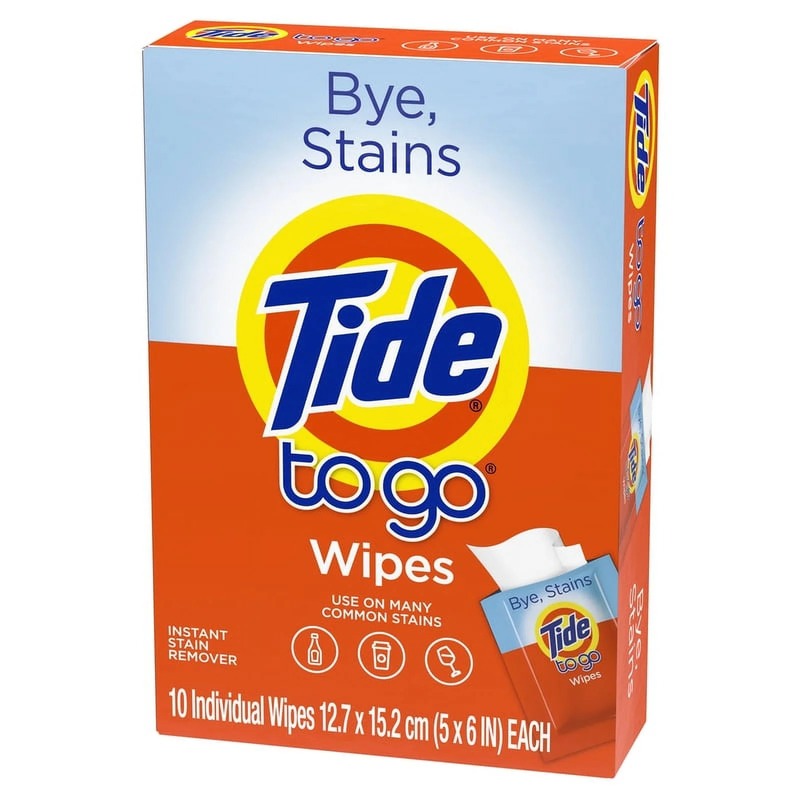 Tide To Go No Scent Stain Remover Wipes - 10 Count