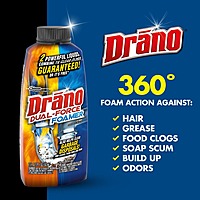 Drano Dual-Force Foamer Drain Clog Remover, 17 oz
