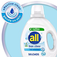 All Liquid Laundry Detergent Free Clear for Sensitive Skin 73 fl oz