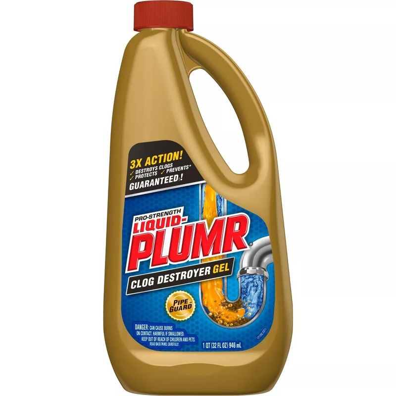 Liquid-Plumr Pro-Strength Clog Destroyer Gel With Pipeguard, Liquid Drain Cleaner - 32 Oz