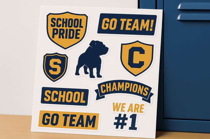Custom School Spirit Sticker Sheets