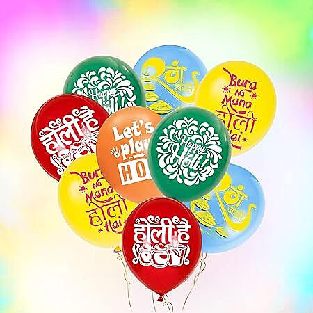 Amazkart Printed Holi Balloons – 30 Pcs