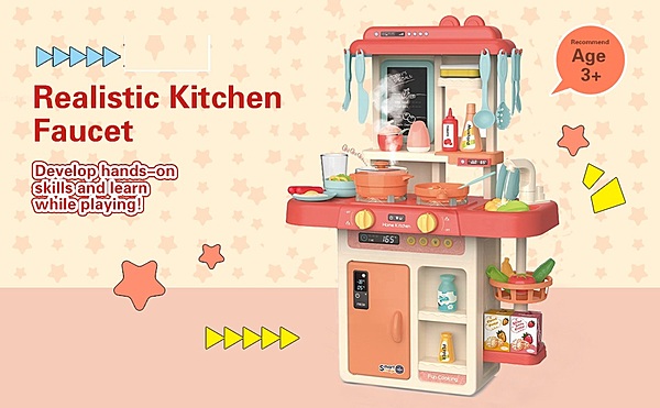 Kitchen Set for Kids Girl 42-Piece Kitchen Set