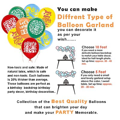 Amazkart Printed Holi Balloons – 30 Pcs
