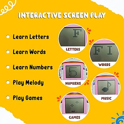 Amazkart Educational Kids Laptop Learning Toy for 2-5 Years Boys Girls Computer Toys for 3 Years