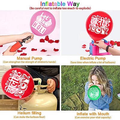 Amazkart Printed Holi Balloons – 30 Pcs