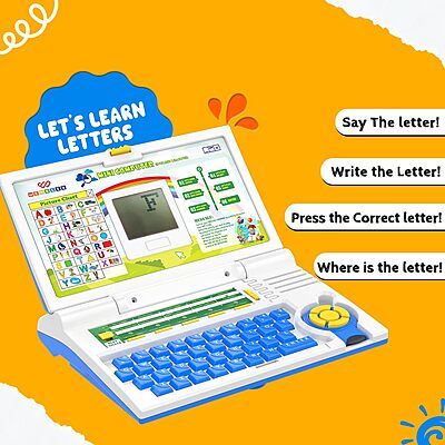 Amazkart Educational Kids Laptop Learning Toy for 2-5 Years Boys Girls Computer Toys for 3 Years