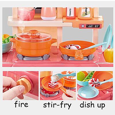 Kitchen Set for Kids Girl 42-Piece Kitchen Set