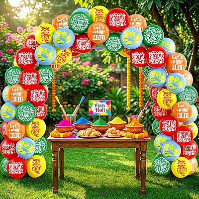 Amazkart Printed Holi Balloons – 30 Pcs