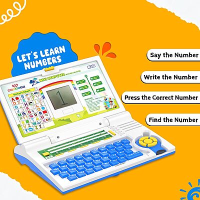 Amazkart Educational Kids Laptop Learning Toy for 2-5 Years Boys Girls Computer Toys for 3 Years