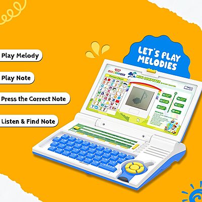 Amazkart Educational Kids Laptop Learning Toy for 2-5 Years Boys Girls Computer Toys for 3 Years
