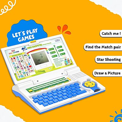 Amazkart Educational Kids Laptop Learning Toy for 2-5 Years Boys Girls Computer Toys for 3 Years