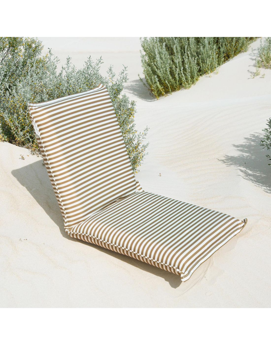 Lean Back Beach Chair Vacay Khaki Stripe
