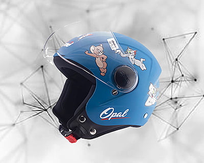 OZONE OPAL BLUE C/V (520 MM)-KIDS HELMET
