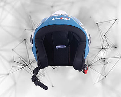 OZONE OPAL MATT BLUE C/V (520 MM)-KIDS HELMET