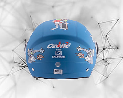 OZONE OPAL MATT BLUE C/V (520 MM)-KIDS HELMET