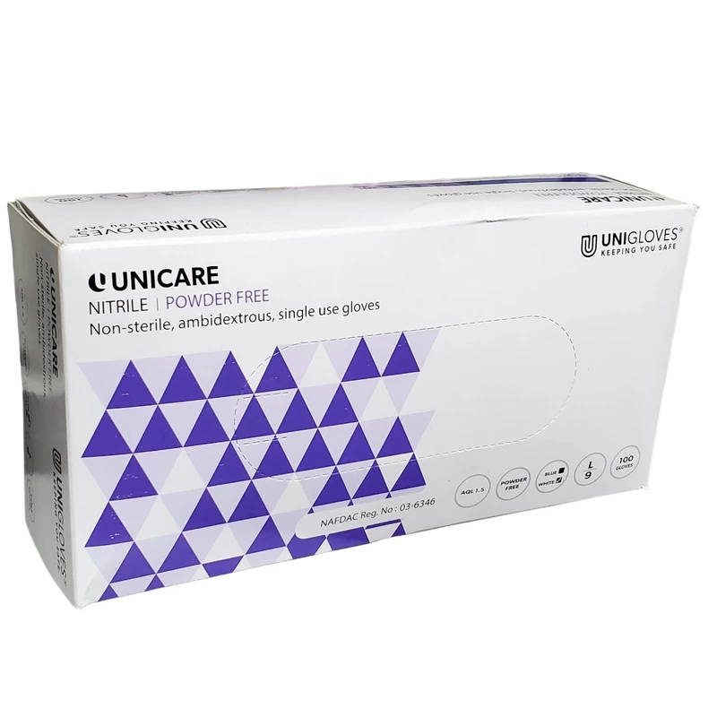 UNICARE NITRILE WHITE (MEDIUM)