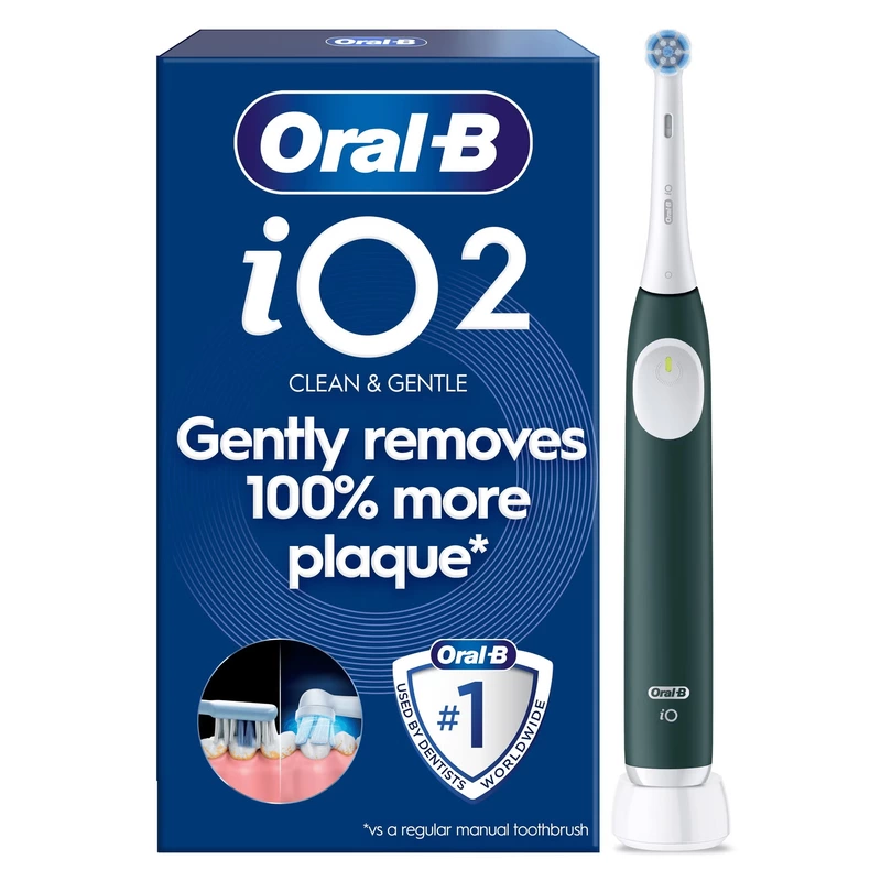 ORAL-B iO2 FOREST GREEN ELECTRIC TOOTHBRUSH + TRAVEL CASE