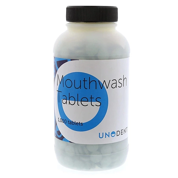 UNODENT MOUTH WASH TABLETS-GREEN MINT (1,000/BOTTLE)