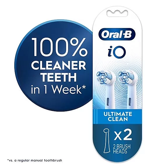 ORAL-B iO ULTIMATE CLEAN TOOTHBRUSH HEADS- PACK OF 2 COUNTS