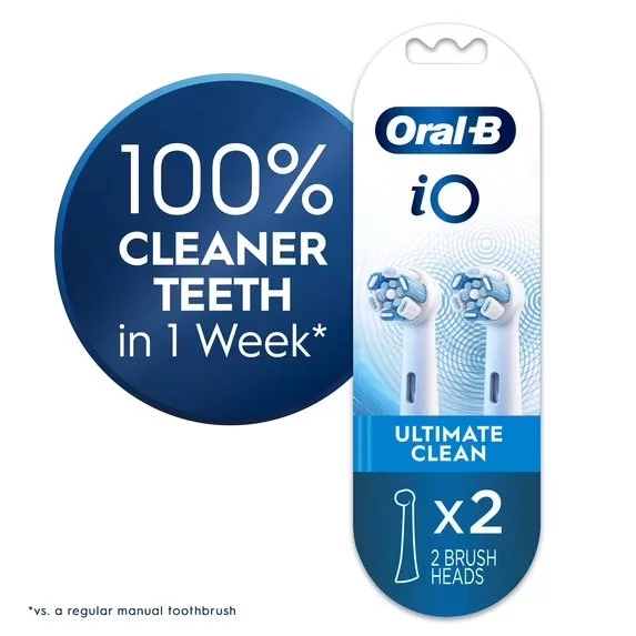 ORAL-B iO ULTIMATE CLEAN TOOTHBRUSH HEADS- PACK OF 2 COUNTS