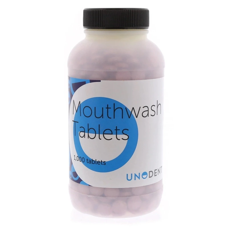 UNODENT MOUTH WASH TABLET PINK- THYMOL (1,000/BOTTLE)