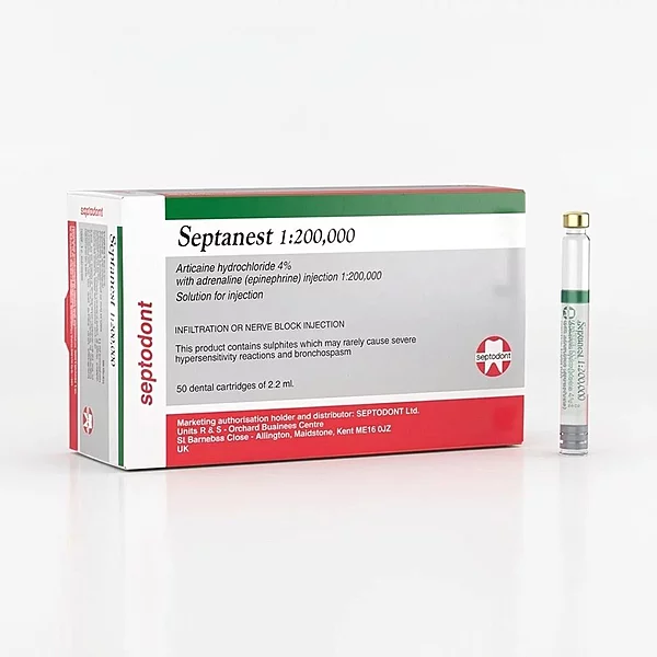 SEPTOCAINE WITH EPINEPHRINE 1:200,000 2.2ML